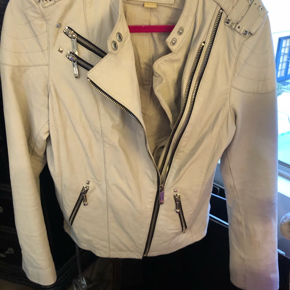Michael Kors  leather biker jacket